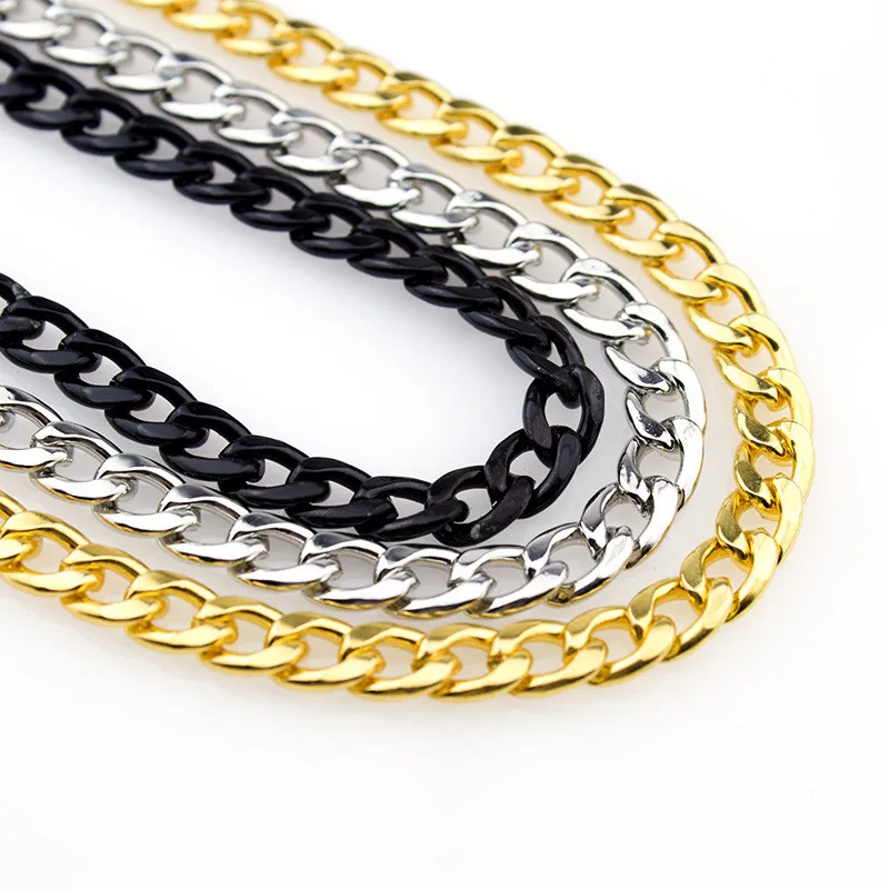 

Basic Stainless Steel Necklace For Men Women Curb Cuban Link Chain Chokers Vintage Black Gold Silver Color Punk Accessories Gift