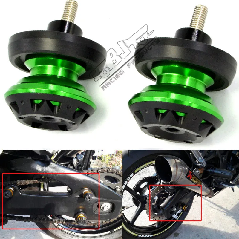 

6mm 8mm 10mm Screws Motorbike CNC wingarm Spool slider For Kawasaki Ninja 250 ER6 Z250 ER6F ER 6F 6N For Yamaha Triumph