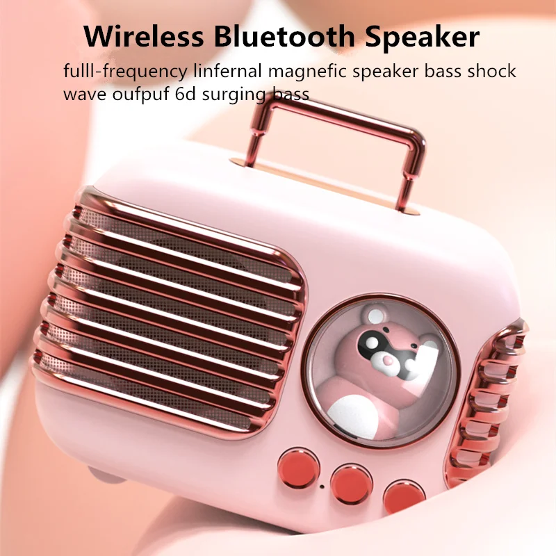 

Cute Pet Bluetooth Speaker Desktop Mini Portable Large Volume Home Outdoor Wireless Music Subwoofer For Phone Tablet