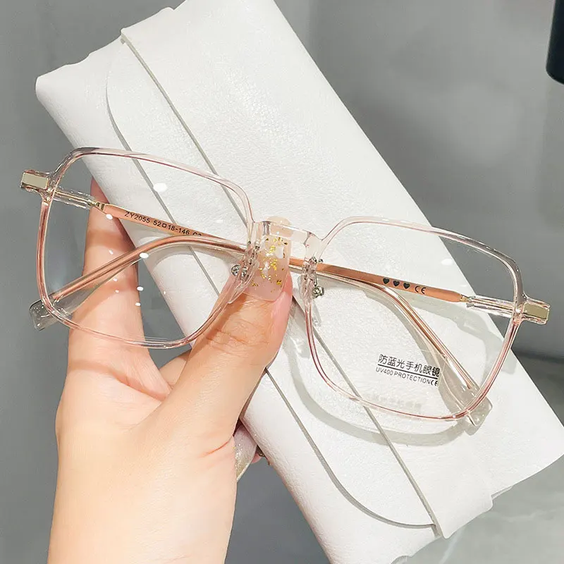 

Очки для чтения с защитой от синего света, очки для дальнозоркости с высоким разрешением для мужчин и женщин, модные новые очки для близорукости с прозрачной оправой