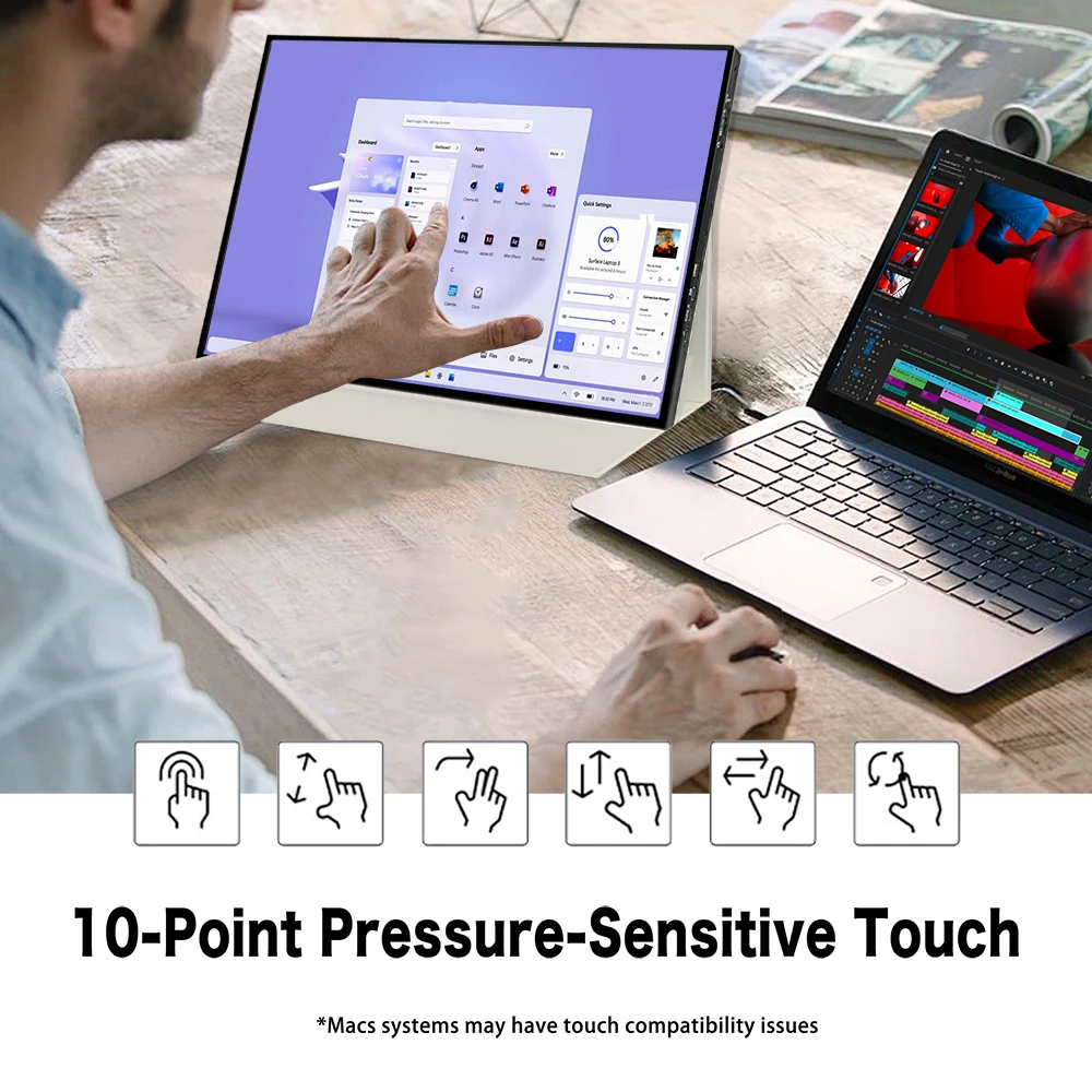 Портативный ПК Uperfect разрешение 16 дюймов 3840x2400 сверхширокий монитор для ноутбука
