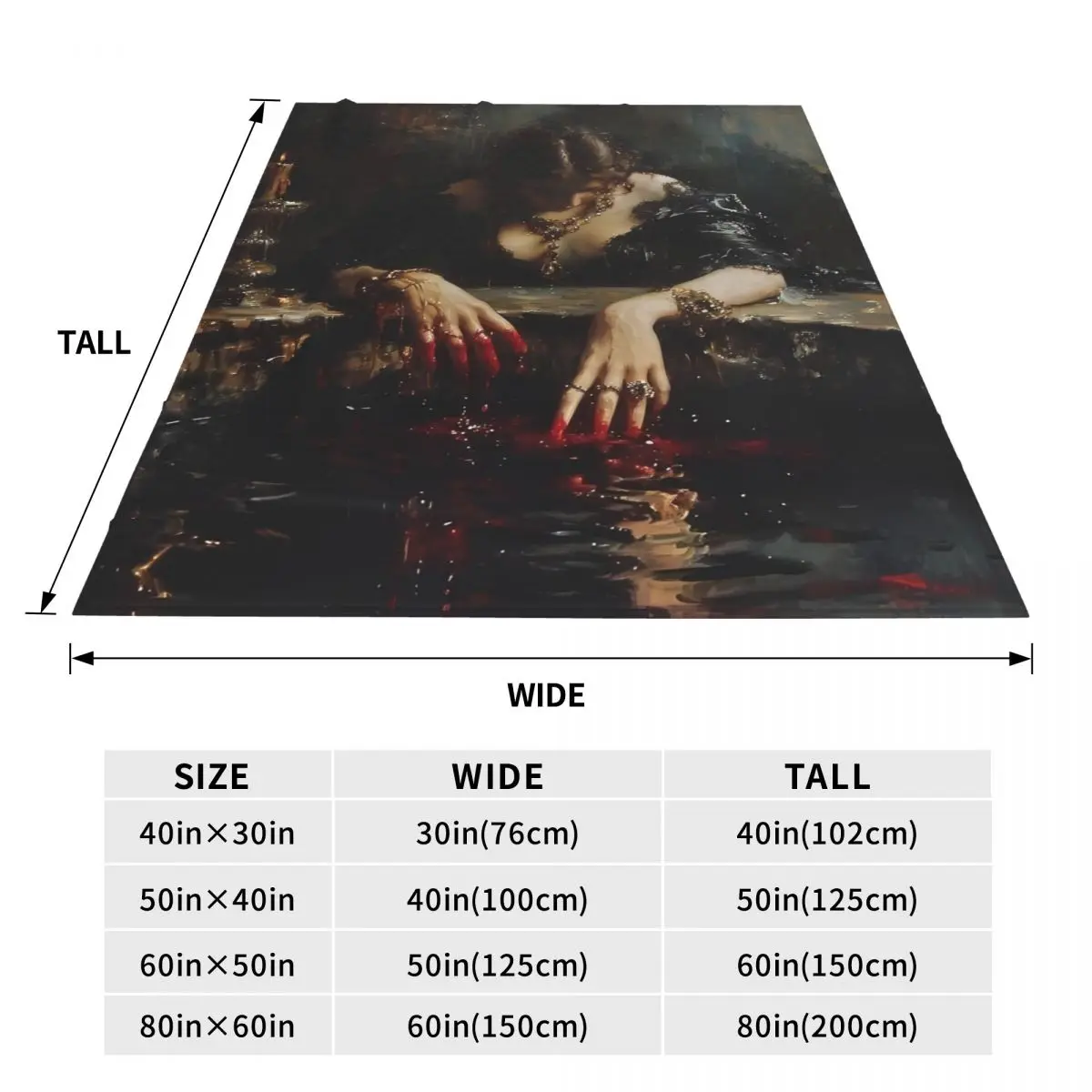 Теплое мягкое одеяло в стиле Ренессанс с художественной росписью изображением