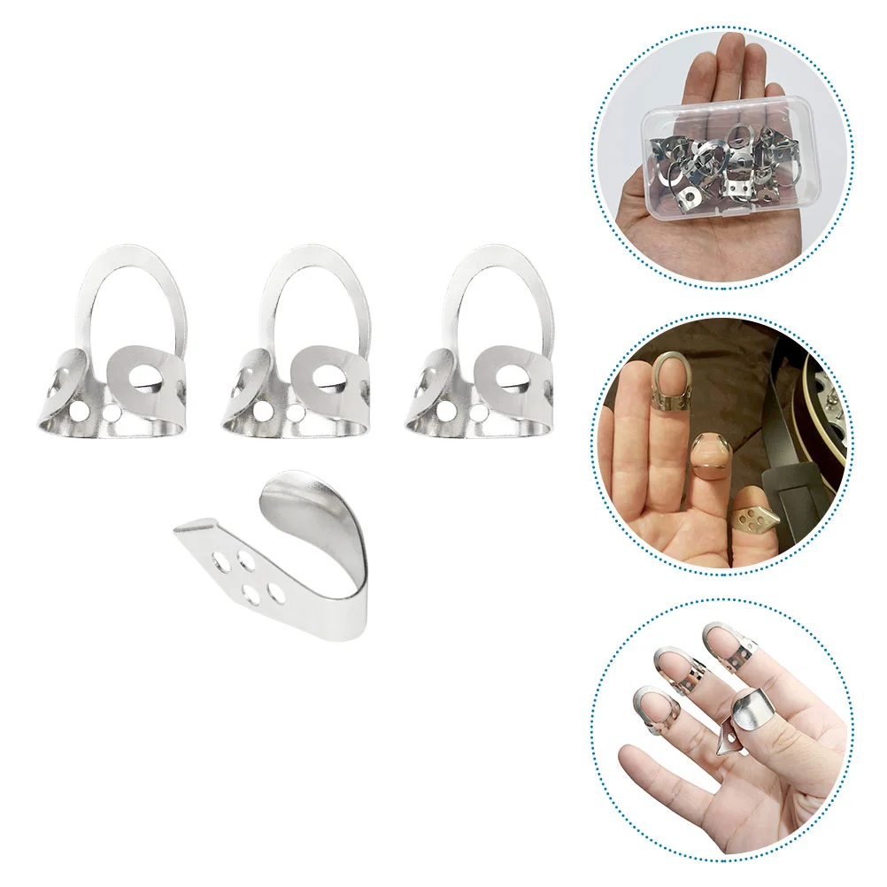 

Stainless Steel Finger Picks Banjo Finger Pick Open Design Finger Pick Guitar Thumb Pick Adjustable Guitar Plectrum