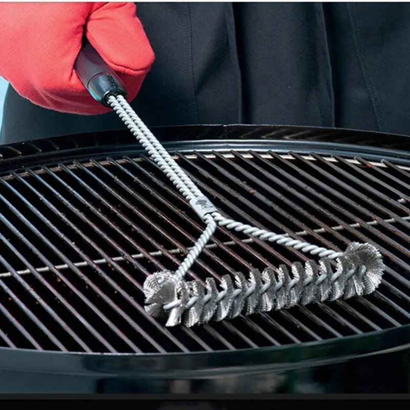 

Barbecue Grill BBQ Brush Clean Tool Grill Accessories Stainless Steel Bristles Non-stick Cleaning Brushes Barbecue Accessories