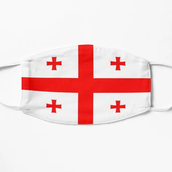 

Georgia Flag Flat Printing Face Mask Mouth Unisex Cute Anti Dust Breath Winter Washable Beauty Reusable Cosplay Accessories