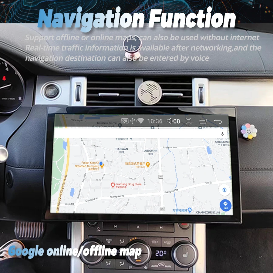 Автомобильный мультимедийный плеер 13 дюймов Qled экран Android радио GPS-навигация