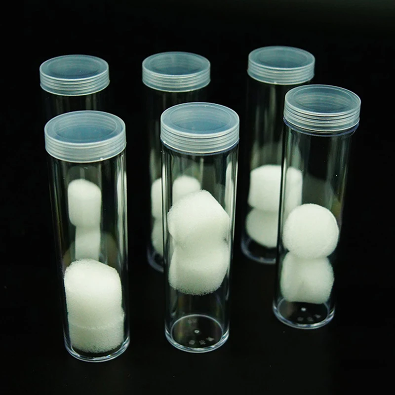 Новый прозрачный пластиковый рулон 19-32 мм трубка для хранения монет защитный