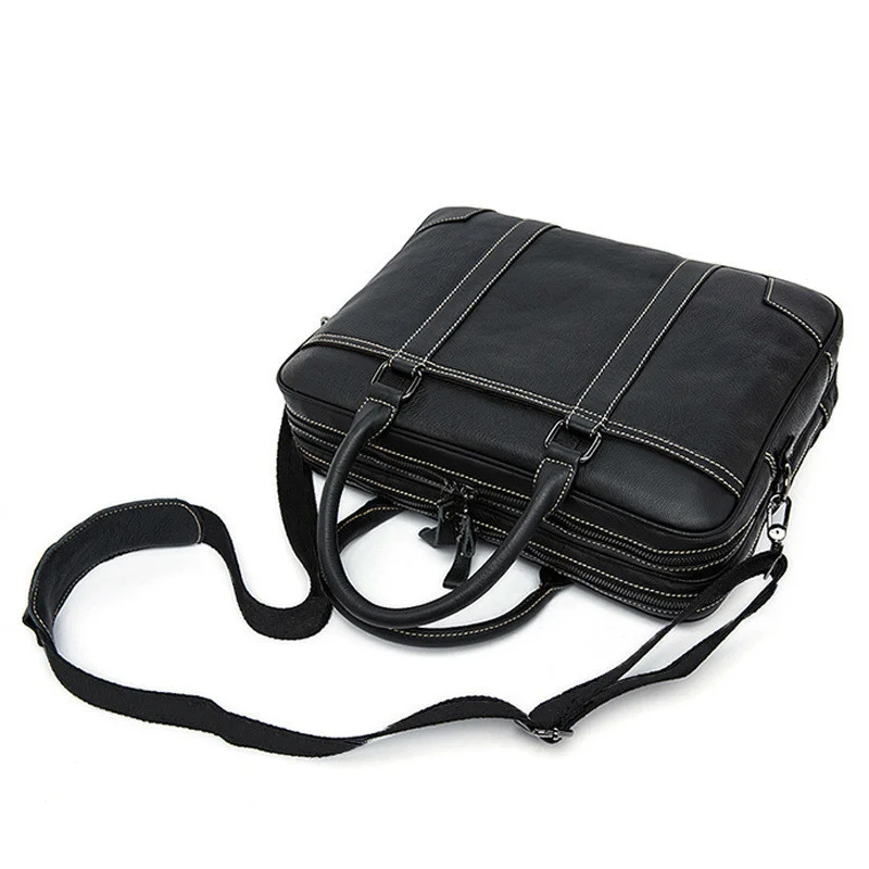 Genuine Leather Male Package Business Affairs Head Layer Cowhide Handbag Man Briefcase Single Shoulder Satchel computer bag