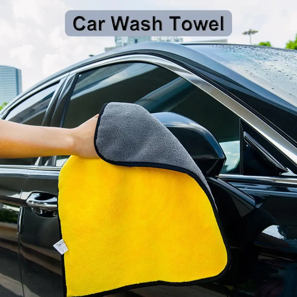 

Car Care Cloth Useful Double-sided Automotive Wash Cloth Multifunctional No Pilling Car Wash Cloth