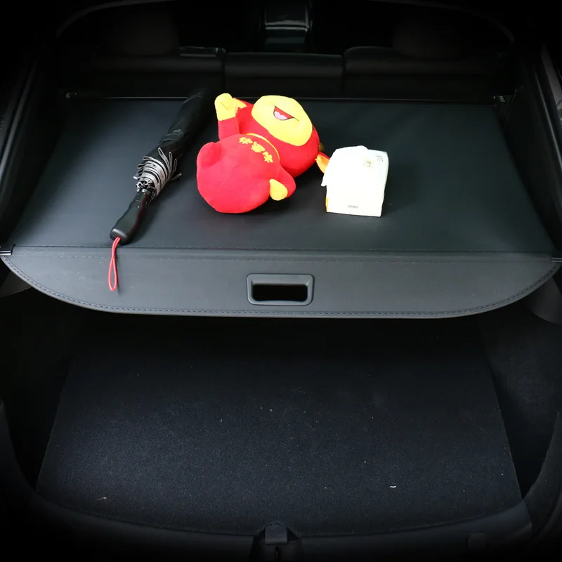 

Trunk Cargo Cover For Tesla Model Y Security Shield Rear Luggage Carrier Curtain Retractable Partition Privacy Car Accessories