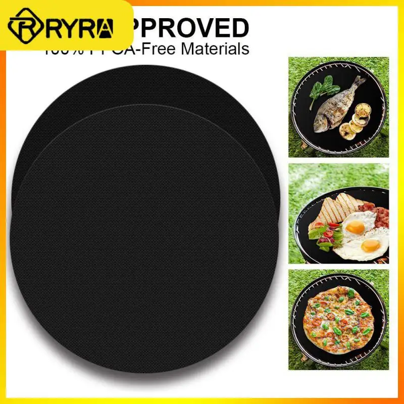 

Non-stick Mat Fiberglass Cloth 24 Cm Barbecue Baking Liners Round Shape Reusable Frying Pan Pad Kitchen Accessories Tools 1pcs
