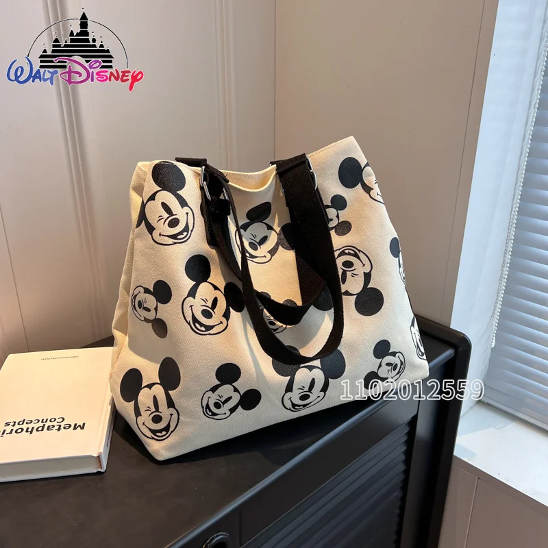 Disney Mickey New Women's Handbag Luxury Brand Women's Shoulder Bag Cartoon Fashion Tote Bag Large Capacity High Quality