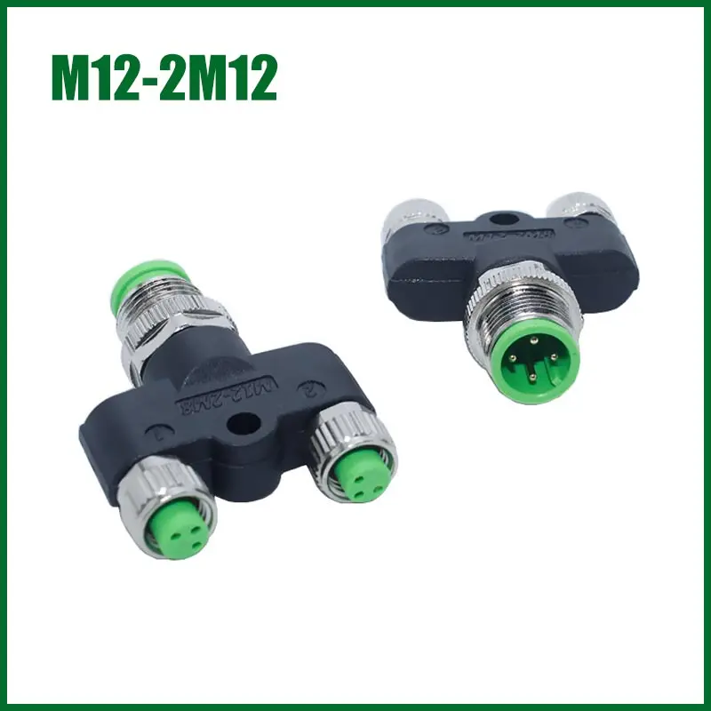 

Водонепроницаемый соединитель Y-типа M12 на M8, блок управления проводкой, автоматическое оборудование M12 4-контактный на 2 M8 3-контактный разъе...