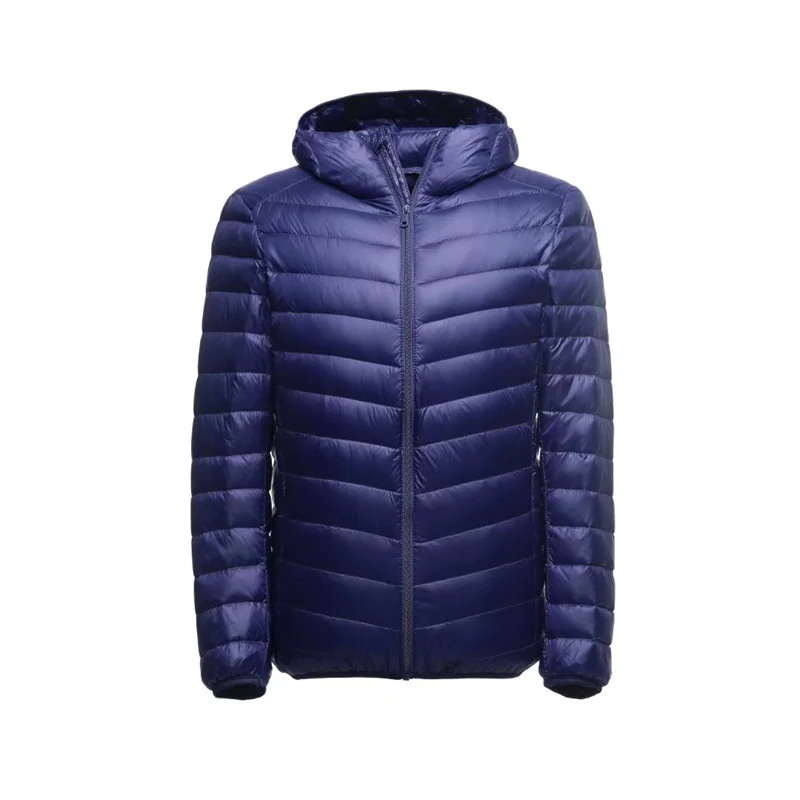 New Brand Autumn Winter Light Down Jacket Men's Fashion Hooded Short Large Ultra-thin Lightweight Youth Slim Coat Down Jackets