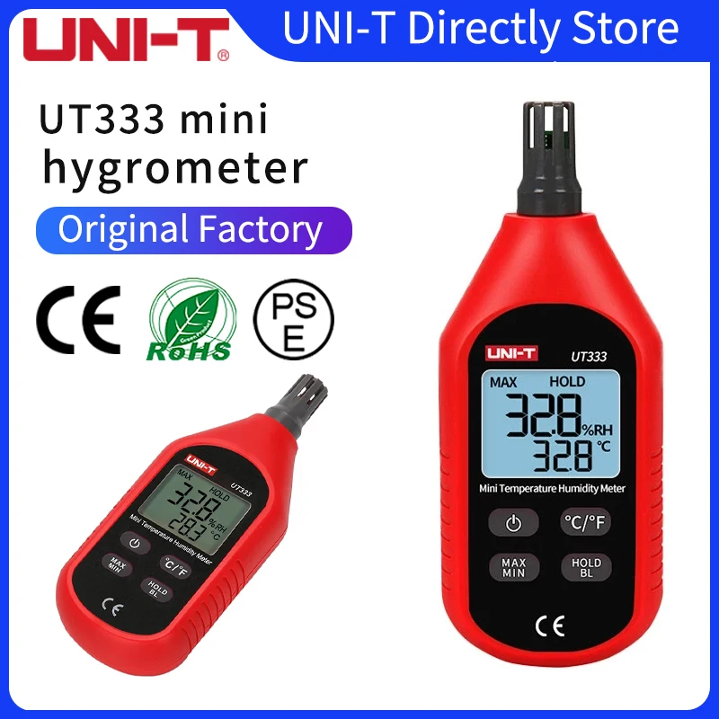 Medidor de Temperatura e Umidade Digital Ut333 Detector de Temperatura e Umidade do ar Industrial Instrumentos de temperatura