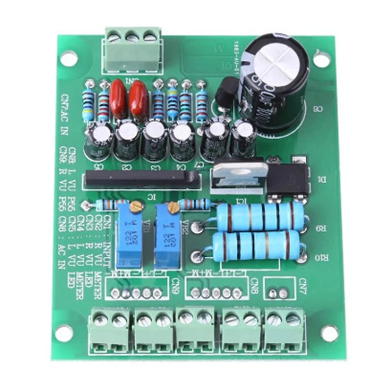 

DC 9-12V VU Level Audio Meter Driver Board DB Level Meter Amplifier IC BA6138 Double-Sided Circuit Board