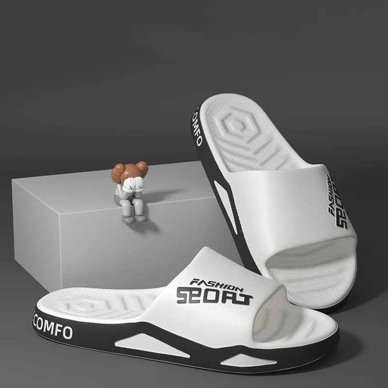 

Шлепанцы мужские с алфавитом, нескользящая подошва, высокий каблук, сланцы для дома и улицы, для пляжа, ванной комнаты, летние Тапочки