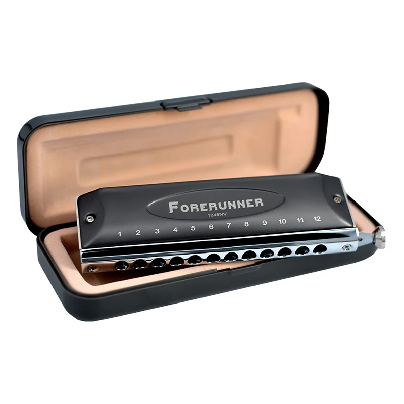 12 Holes Chromatic Harmonica C Tone Professional Mouth Harmonica Musical Instruments Beginner Mouth Harp Music Instruments Gifts