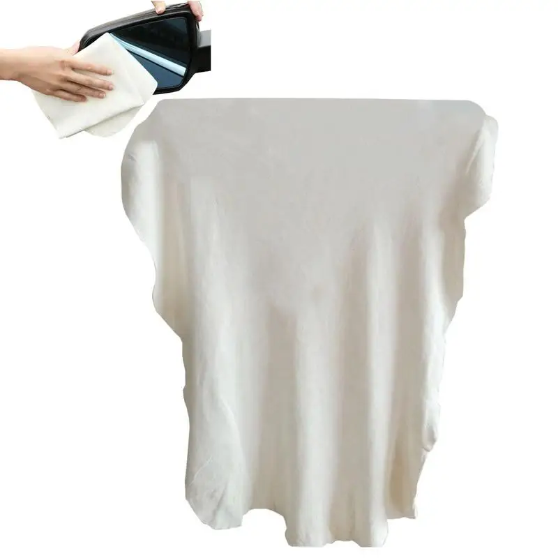 

Car Washing Cloth Sheepskin Leather Cleaning Towels Ultra Absorbent Reusable Cleaning Rags For Glasses Dusting Windows