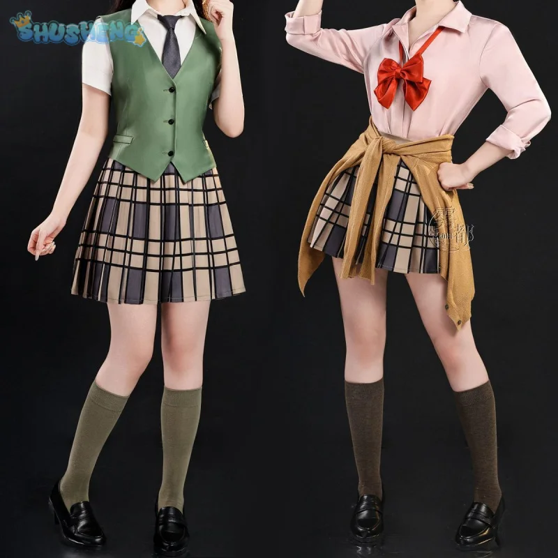 Фото Aihara Yuzu Aihara Mei Аниме Цитрусовый Косплей Костюм Девушка Милая JK Униформа Кампус Рубашка Юбка Галстук Носки Комплект Хэллоуин Рождественский Подарок №1