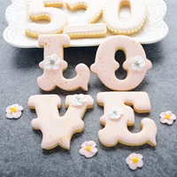 acrylic alphabet cookie mold valentines day 3d uppercase letter cookie biscuit stamp embosser cutter diy fondant sugar craft