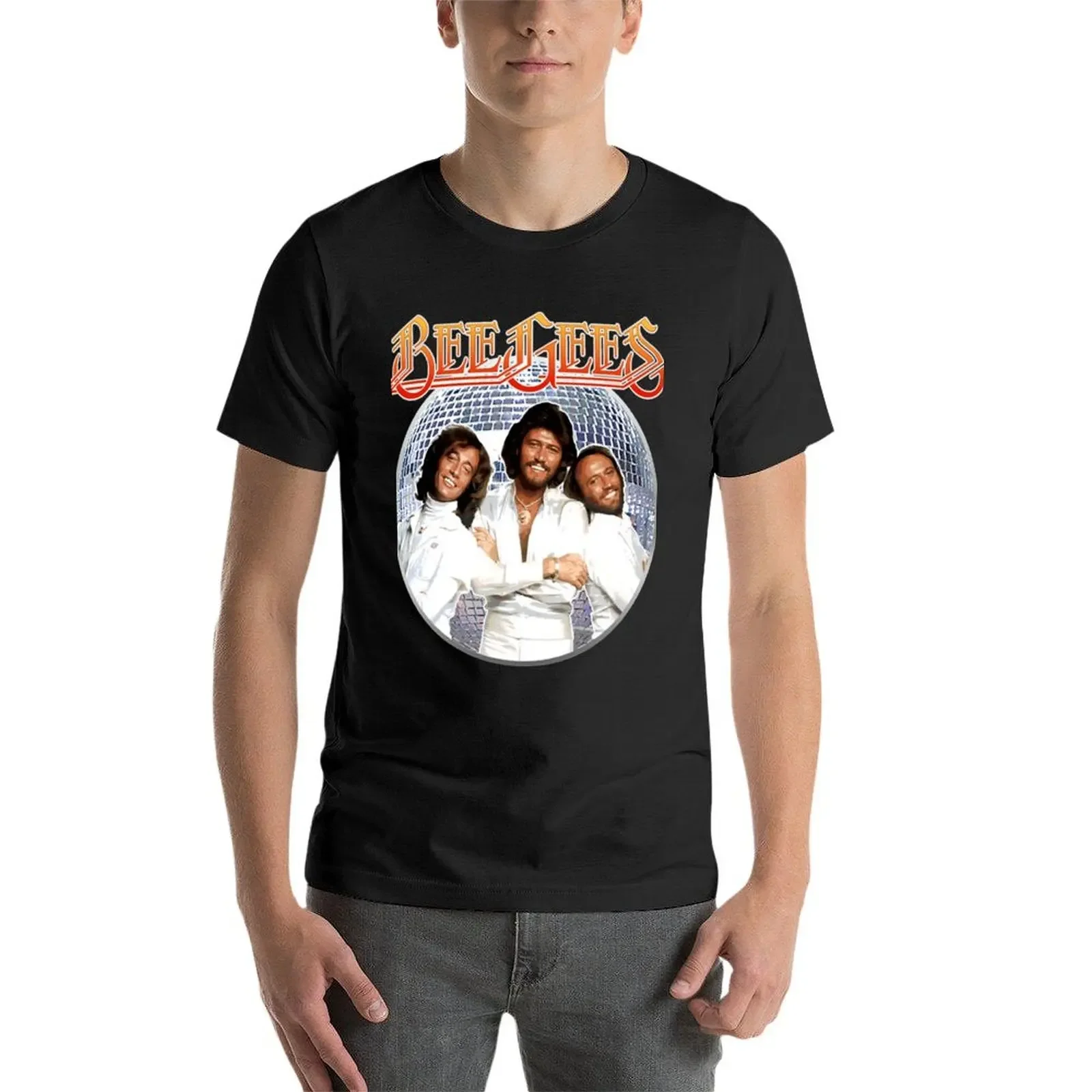 Футболка Bee Gees кавайная одежда простая для мальчика мужская мода