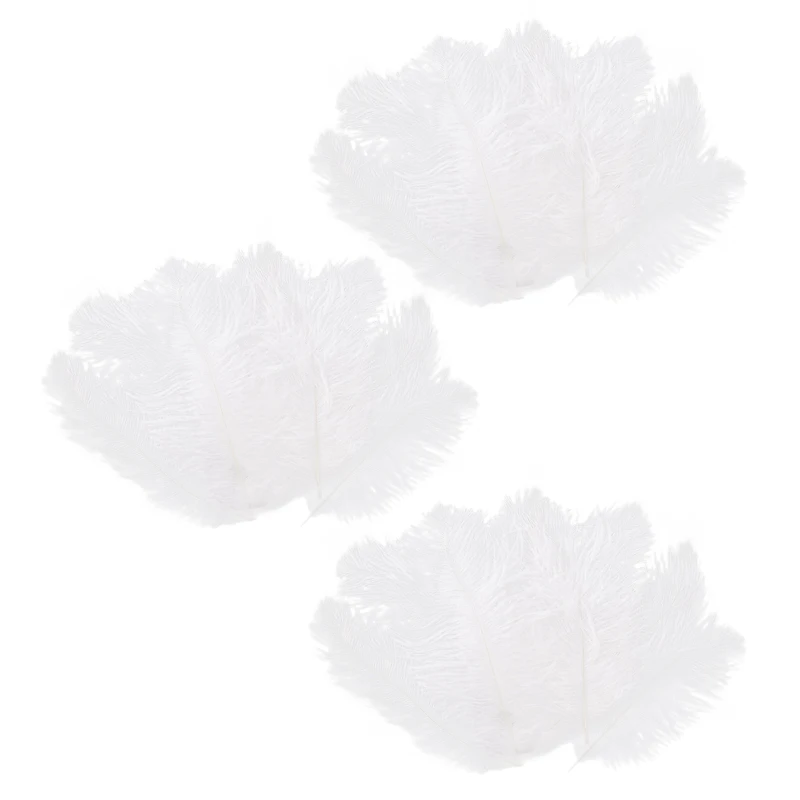 

30 Pieces White Natural Ostrich Feather 20-25Cm Wedding DIY