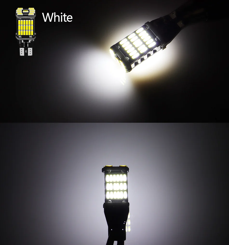 

AILEO 6 шт. T15 W16W 921 912 T16 902 светодиодные лампы высокой мощности 45 шт. 4014SMD Супер яркий 1200LM Замена для автомобиля фонарь заднего хода белый