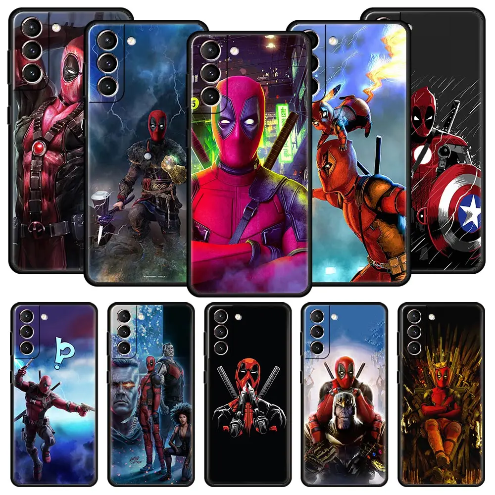 

Marvel Deadpool Silicone Phone Case for Samsung Galaxy S20 FE S21 S22 Ultra S10 Lite S10e S9 S8 Plus S7 Edge Coque Cover Shell