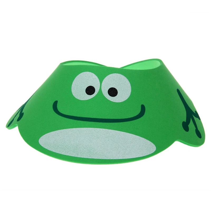 

2X Baby Kid Toddler Bath Shower Cap Hat Wash Hair Shampoo Shield Adjustable Green