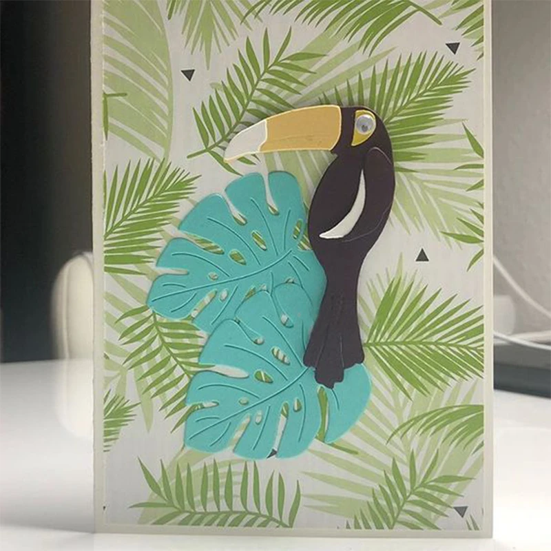 Новинка 2022 DIY интересный трафарет для тиснения Toucan металлические Вырубные штампы
