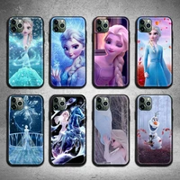 bandai princess frozen elsa phone case for iphone 13 12 11 pro max mini xs max 8 7 6 6s plus x 5s se 2020 xr cover