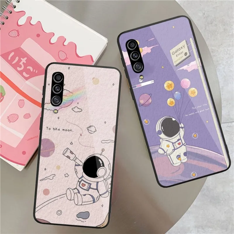 

Астронавт фотоэлемент для Samung A32 A51 A52 NOTE 10 20 S10 S20 S21 S22 Pro Ультра черный PC стеклянный чехол для телефона