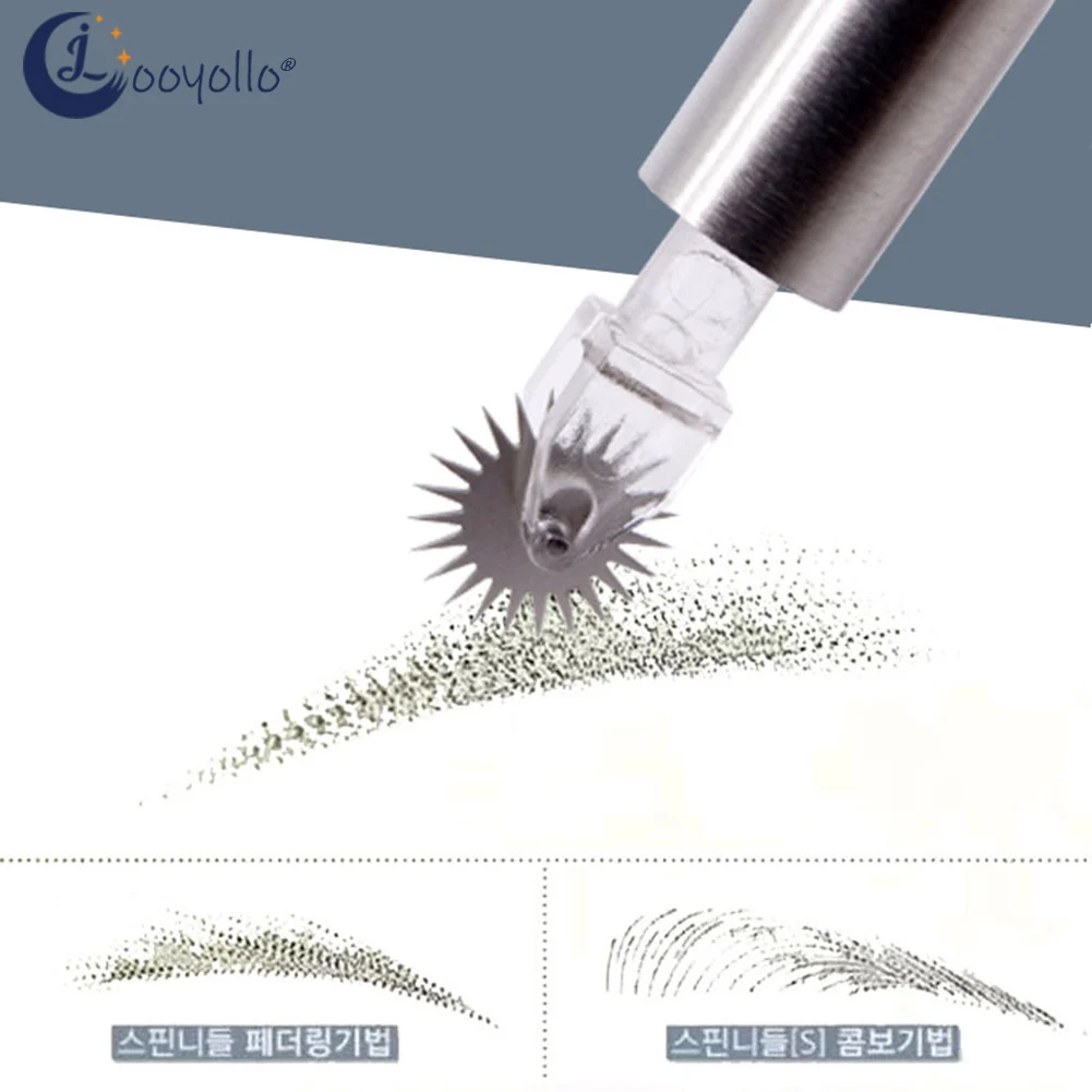 

10pcs Portable Disposable Eyebrow Tattoo Fog Needle Roller Sterilized Microblading Permanent Makeup Gear Blade Free Shipping