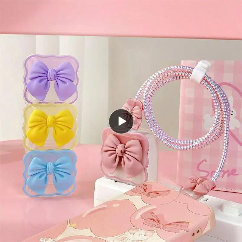 

Creative Breathable Charger Protective Case Pvc Charging Head Protector Wear-resistant Data Line Protective Cover Stable Durable