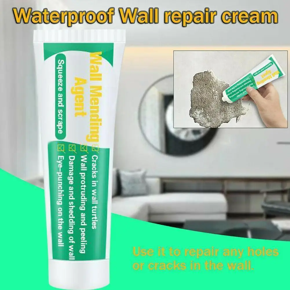 

100g Wall Mending Agent Drywall Putty For Filling Holes, Safe & Non-toxic Renovation Cream For Quick Easy Repairing Hole & V4A7