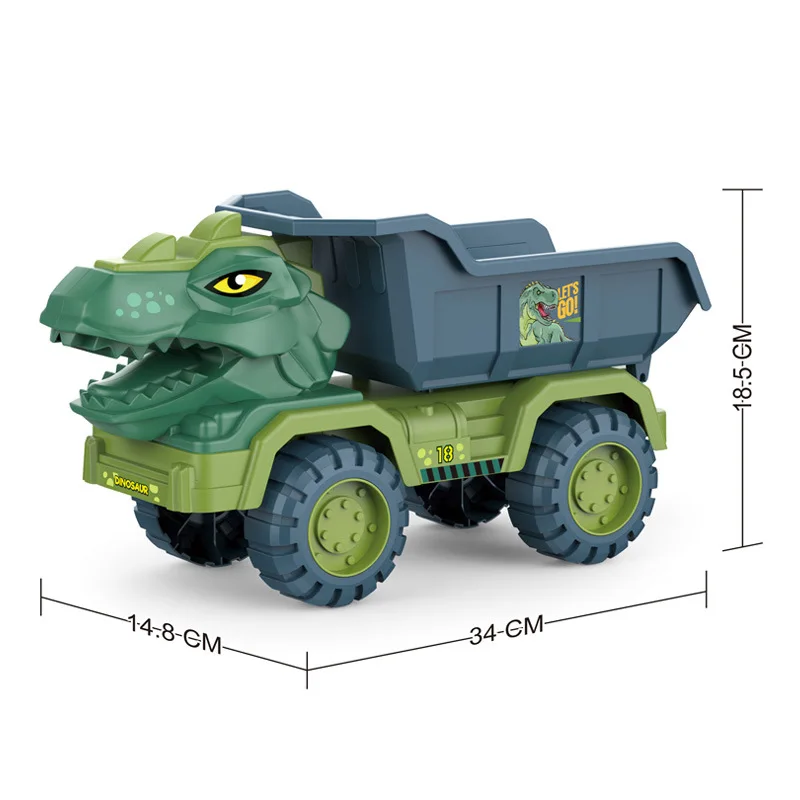 

Beach Toy Car Children's Sliding Engineering Car Earth-moving Dump Car Indoor Outdoor Sand Truck Dinosaur Transport Car Toys