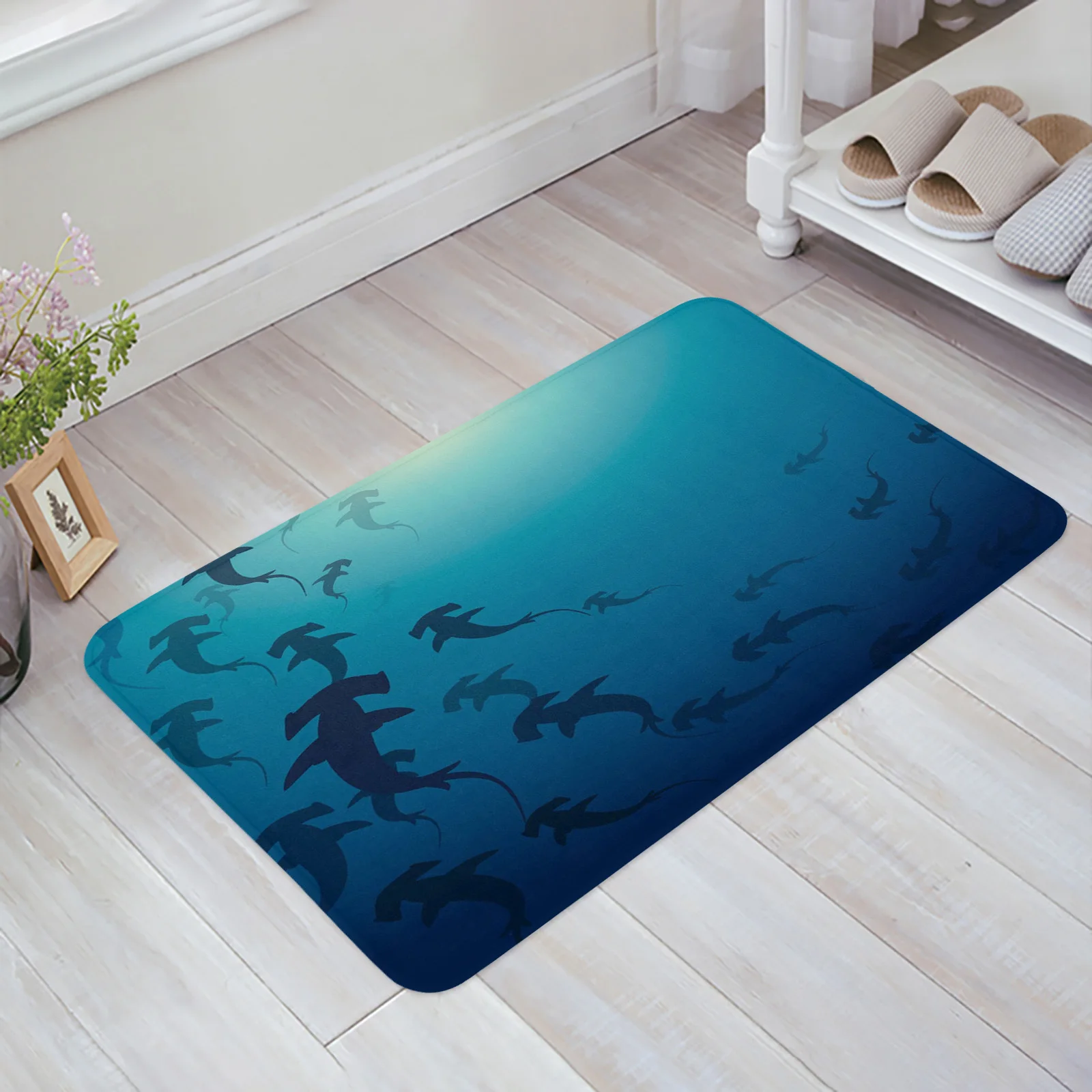 Глубоководный морской Акула Морская жизнь домашний дверной коврик Украшение