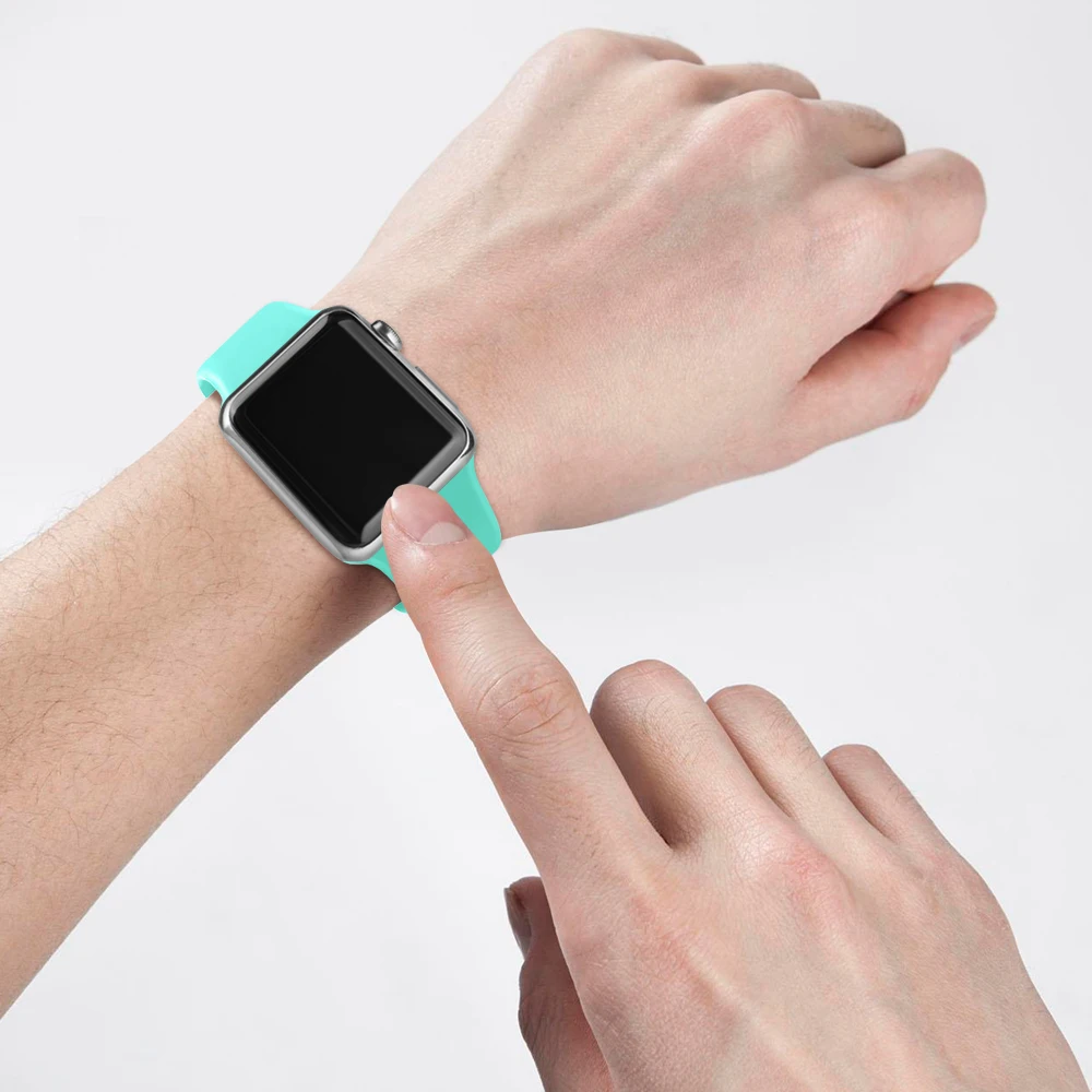 10pcs/lot Silicone Strap For Apple Watch Band 40mm 44mm 38mm 42mm 41mm 45mm Smartwatch band Bracelet For iWatch Series 3 4 5 6 7