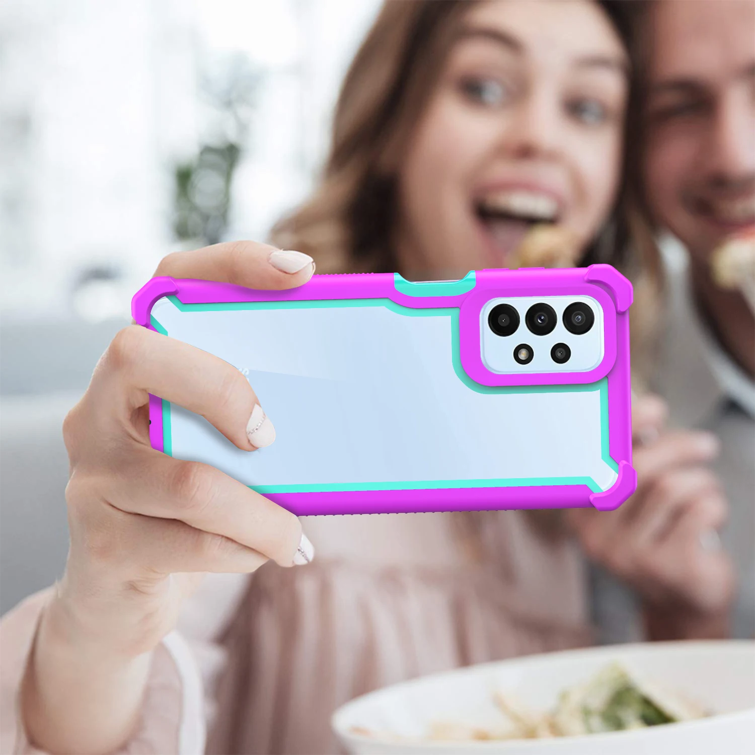 Shockproof TPU Case For Samsung Galaxy A14 A34 A54 A23 A53 5G Bumper Cover Support Wireless Charging