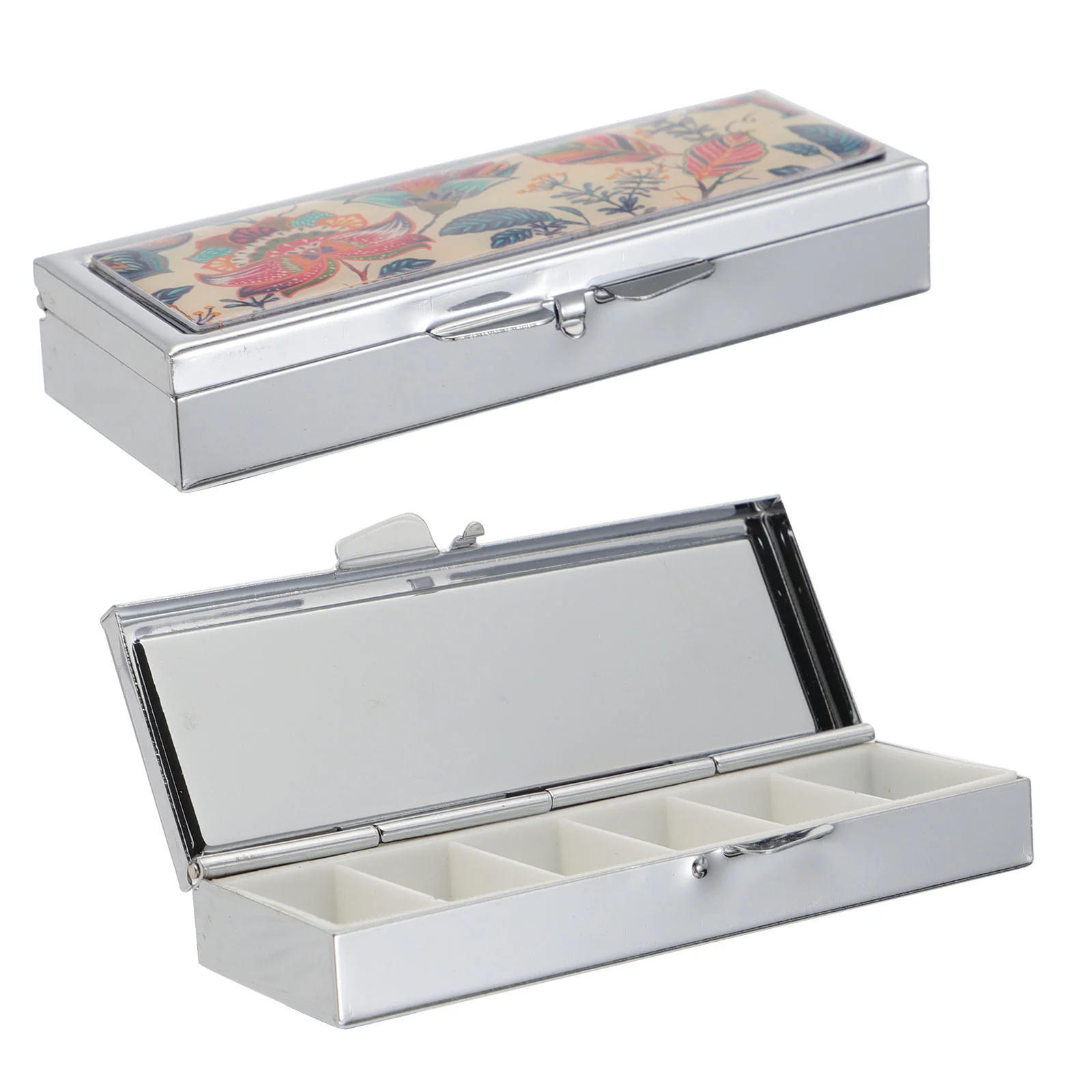 

Металлический футляр для хранения витаминов и масла, 2 шт.