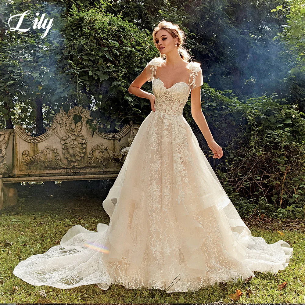 Купи Princess Lace A-Line Wedding Dress Vestidos De Novia Sweetheart Neck Wedding Gown Backless Illusion Bridal Gown Robe De Mariée за 6,380 рублей в магазине AliExpress