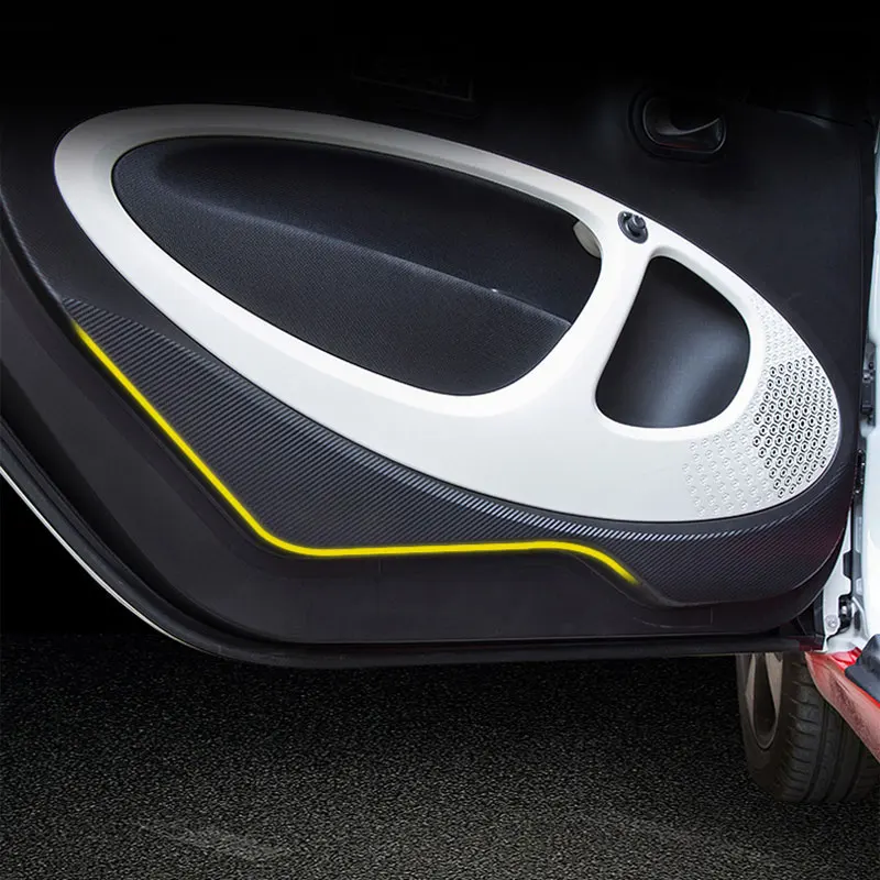 Фото 2 шт. защитных накладок на двери автомобиля против царапин для Smart 453 Fortwo Forfour, аксессуары для автомобиля, декоративная наклейка, устойчивая к пятнам. №5
