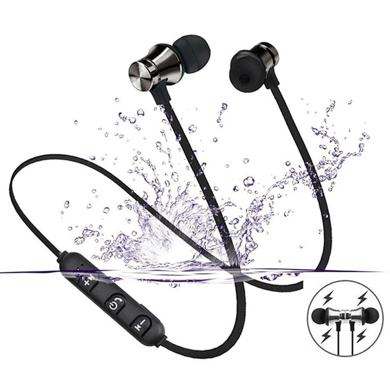 

Neckband In-Ear Stereo Earphone With Mic Magnetic Adsorption Wireless Bluetooths Headset Sport Gaming Earbud Universal Headphone