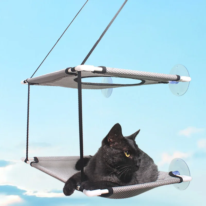 

Window Sill Sucker Cat Hammock Cat Hammock Summer Hanging Bed Double-hanging Pet Hammock Hanging Nestbunk Beds