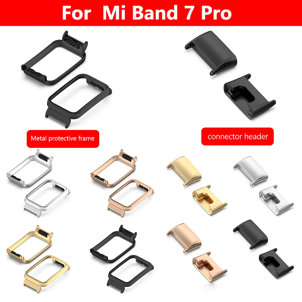 

Соединитель ремешка из нержавеющей стали, адаптеры, аксессуары для часов, металлический соединитель, запасные части для Xiaomi Mi Band 7 Pro