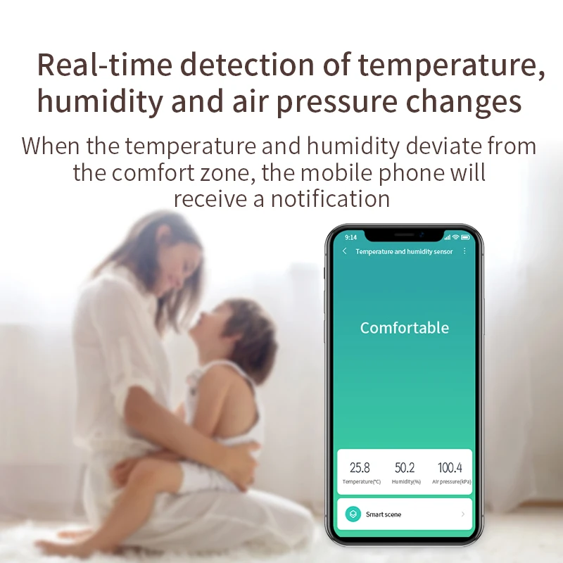 Умный датчик давления воздуха Aqara Zigbee температуры и влажности для дома работает с