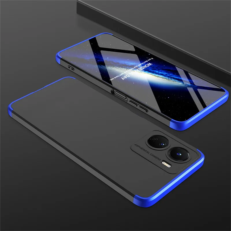 

For Vivo Y16 V2204 V2214 Case Quality PC 3 in 1 Protected Matte Hard Cover Shockproof Phone Case for Vivo Y16 VivoY16 V2204