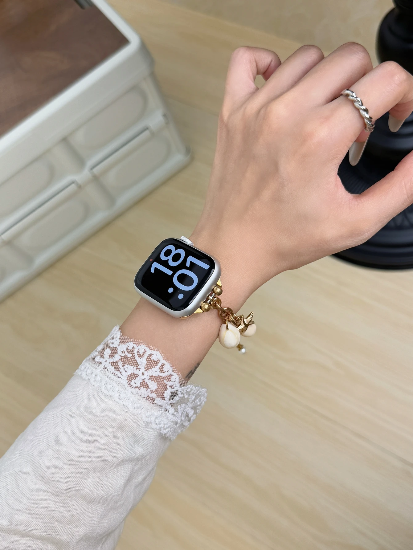 Фото Отличная металлическая звезда в виде морской звезды для ремешка Apple Watch серии 8/7/6/10/9 40 мм 41 мм 38 мм 42 мм 44 мм 45 мм 46 мм ремешок №4