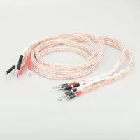 hi end 12tc speaker cable occ copper audiophile speaker cable hifi banana to spade loudspeaker cable